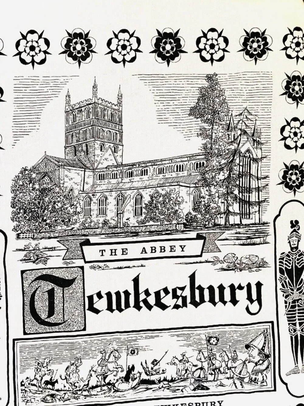The Abbey & Battle Of Tewksbury Tea Towel